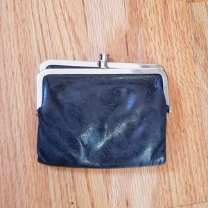 HOBO black leather maginetic wallet